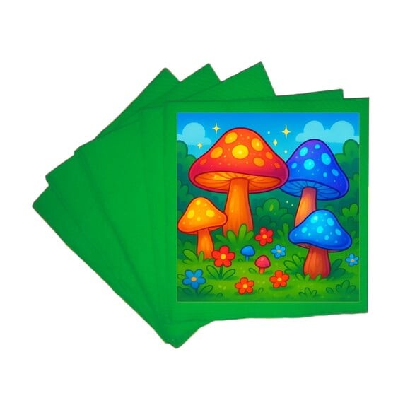 Guardanapo de Papel Personalizado Cogumelos Mágicos