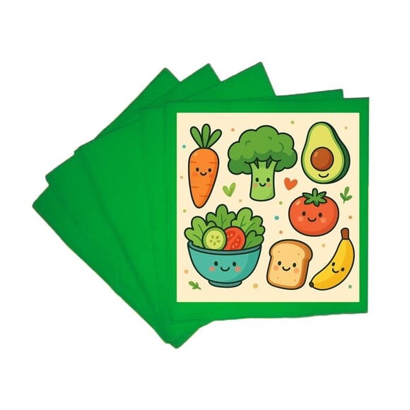 Guardanapo de Papel Personalizado Comidinhas Saudáveis
