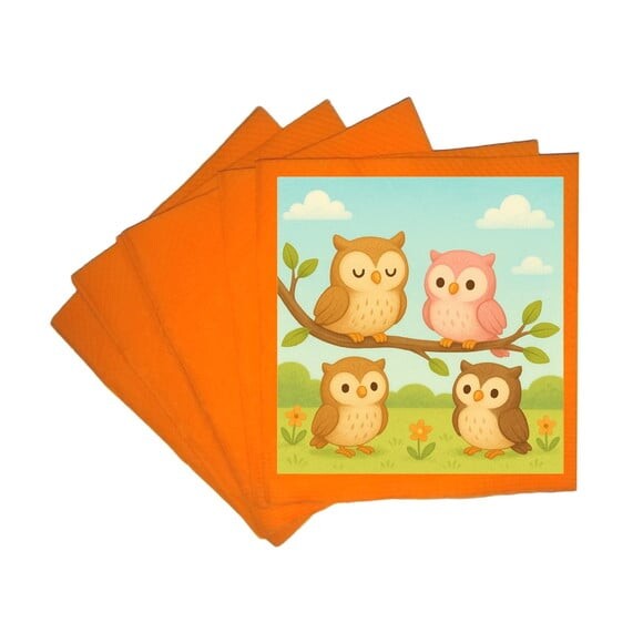 Guardanapo de Papel Personalizado Corujinhas