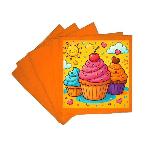 Guardanapo de Papel Personalizado Cupcakes