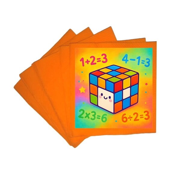 Guardanapo de Papel Personalizado Cubo Mágico
