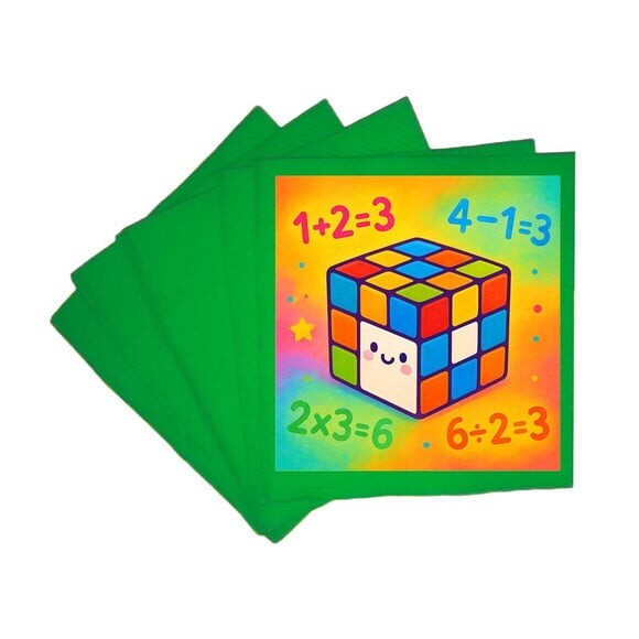 Guardanapo de Papel Personalizado Cubo Mágico