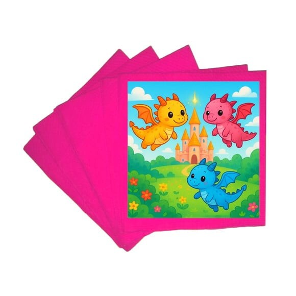 Guardanapo de Papel Personalizado Dragões