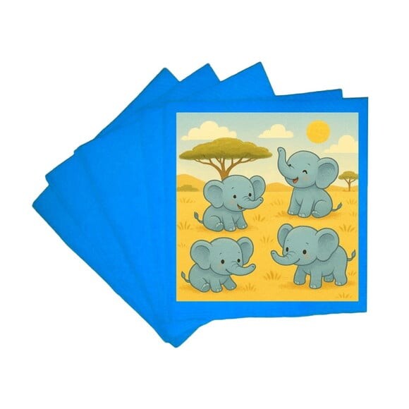 Guardanapo de Papel Personalizado Elefantinhos
