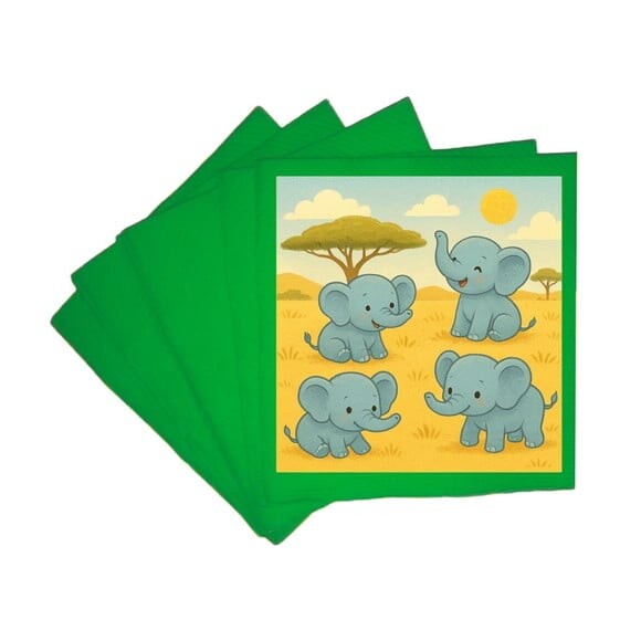 Guardanapo de Papel Personalizado Elefantinhos
