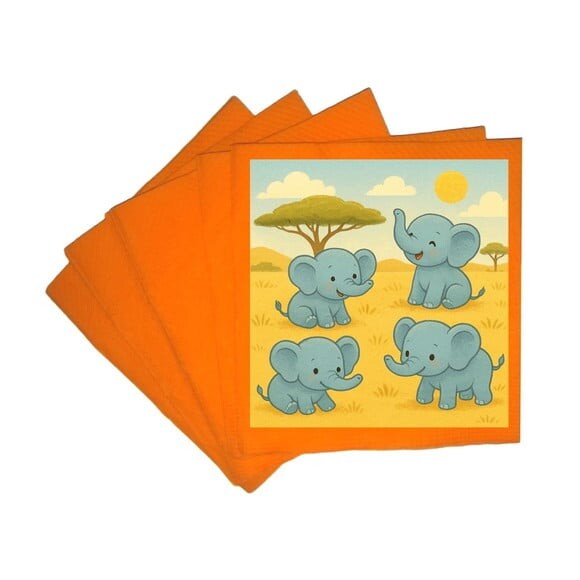 Guardanapo de Papel Personalizado Elefantinhos
