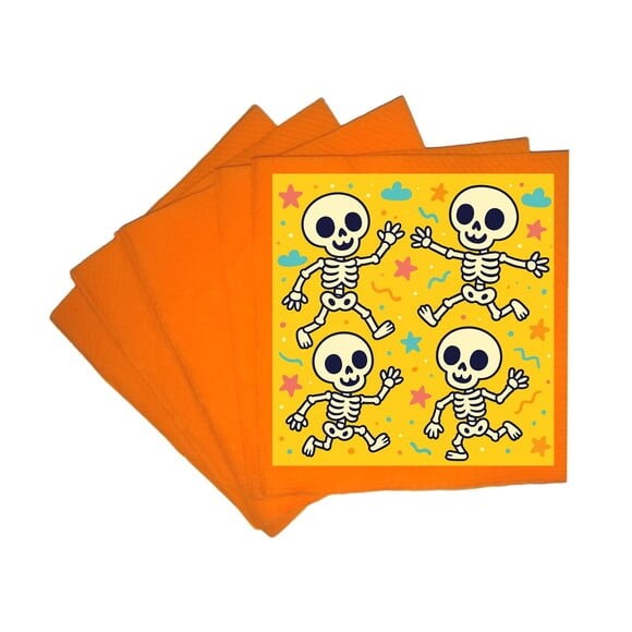 Guardanapo de Papel Personalizado Esqueletinhos Kids