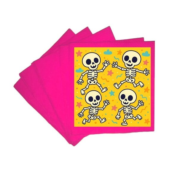 Guardanapo de Papel Personalizado Esqueletinhos Kids