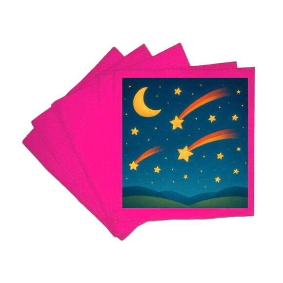 Guardanapo de Papel Personalizado Estrelas Cadentes
