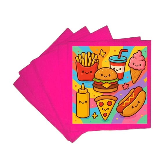 Guardanapo de Papel Personalizado Fast Food
