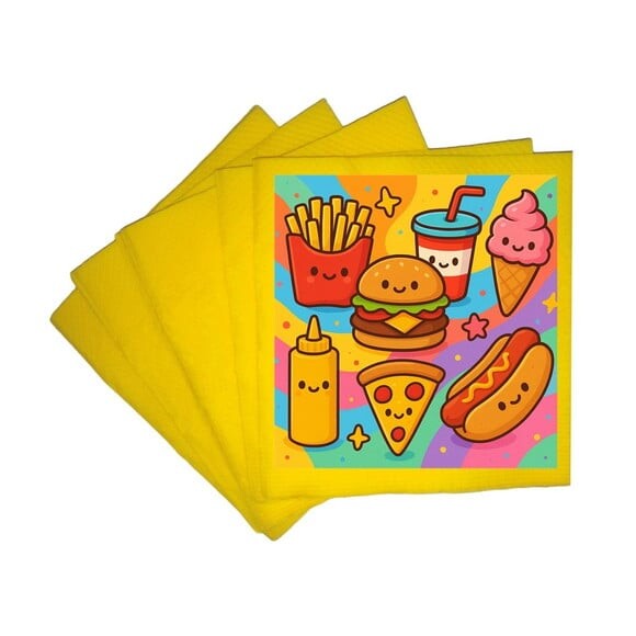 Guardanapo de Papel Personalizado Fast Food