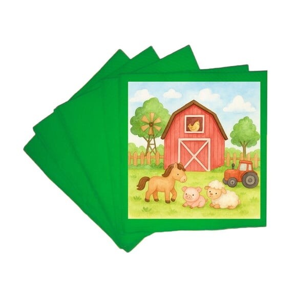 Guardanapo de Papel Personalizado Fazendinha Aquarela