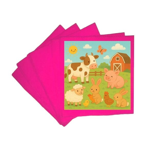Guardanapo de Papel Personalizado Fazendinha