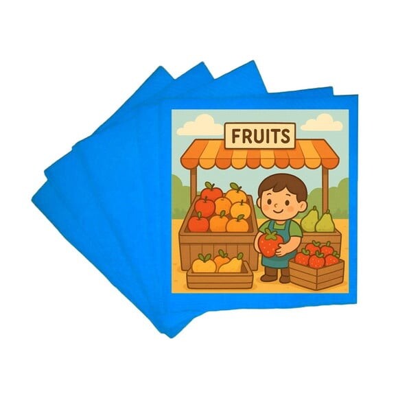 Guardanapo de Papel Personalizado Feira de Frutas