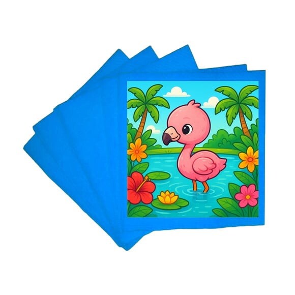 Guardanapo de Papel Personalizado Flamingo Baby