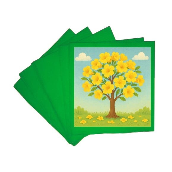 Guardanapo de Papel Personalizado Flor de Ipê Amarela