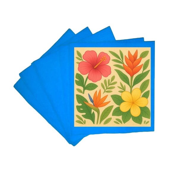 Guardanapo de Papel Personalizado Flores Tropicais