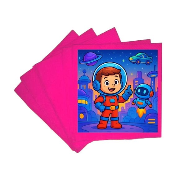 Guardanapo de Papel Personalizado Futurismo Infantil