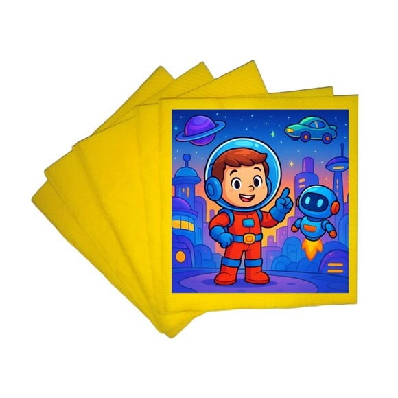 Guardanapo de Papel Personalizado Futurismo Infantil