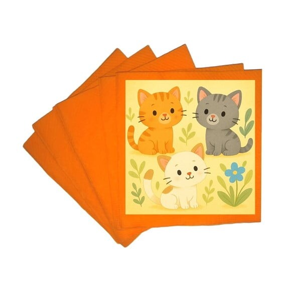 Guardanapo de Papel Personalizado Gatinhos