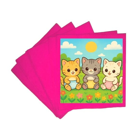 Guardanapo de Papel Personalizado Gatinhos Baby
