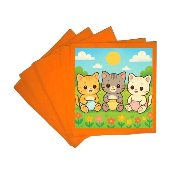 Guardanapo de Papel Personalizado Gatinhos Baby