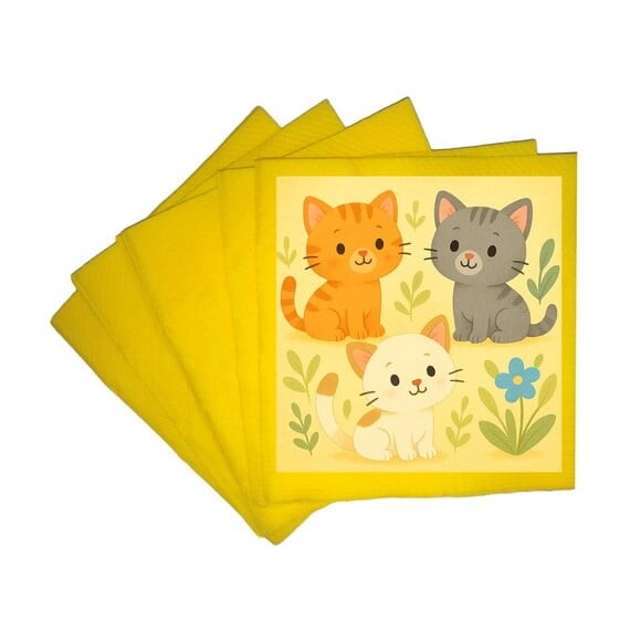 Guardanapo de Papel Personalizado Gatinhos