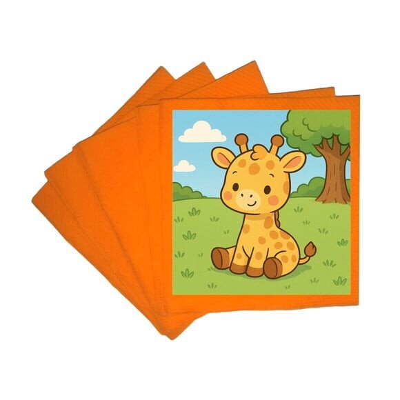 Guardanapo de Papel Personalizado Girafinha Baby