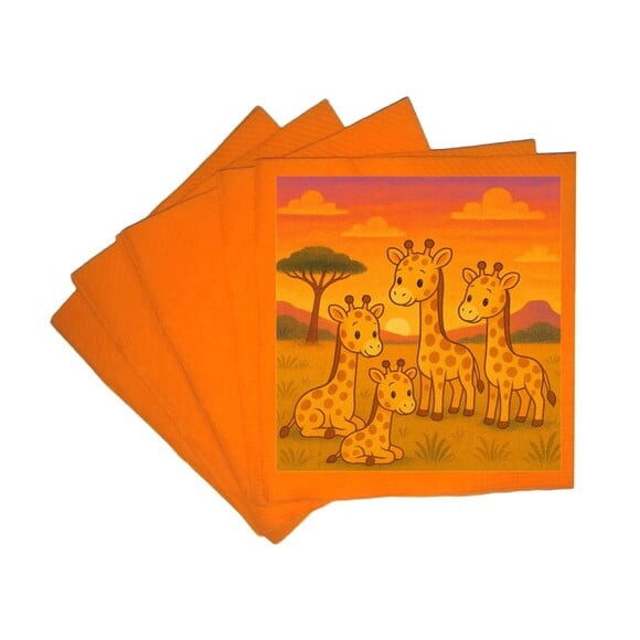Guardanapo de Papel Personalizado Girafinhas