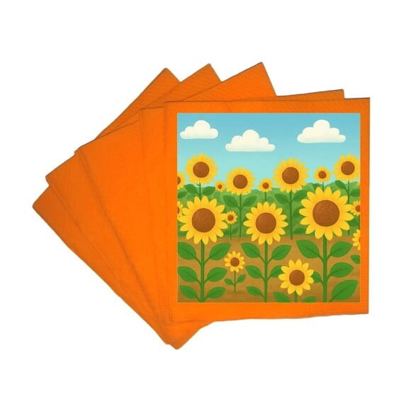 Guardanapo de Papel Personalizado Girassóis