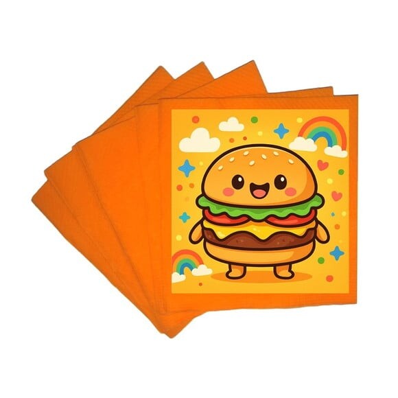 Guardanapo de Papel Personalizado Hambúrguer Divertido