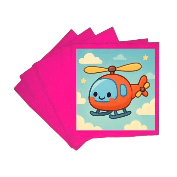Guardanapo de Papel Personalizado Helicóptero