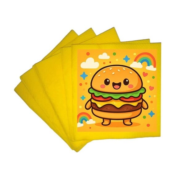 Guardanapo de Papel Personalizado Hambúrguer Divertido