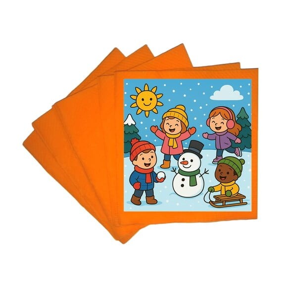 Guardanapo de Papel Personalizado Inverno Divertido