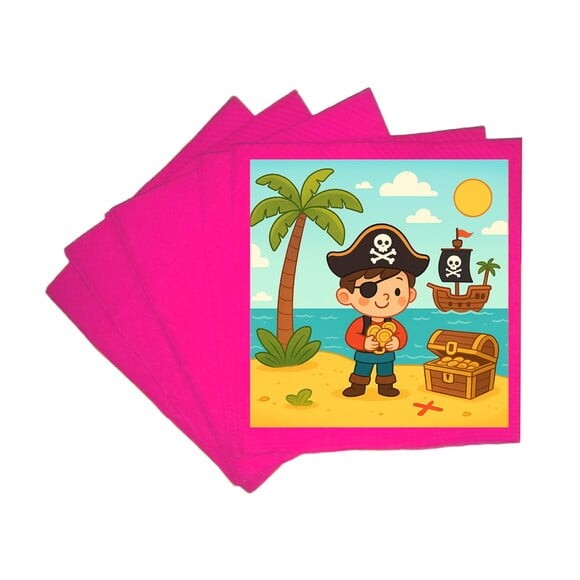 Guardanapo de Papel Personalizado Ilha Pirata