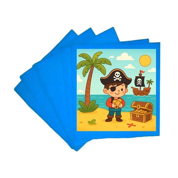 Guardanapo de Papel Personalizado Ilha Pirata