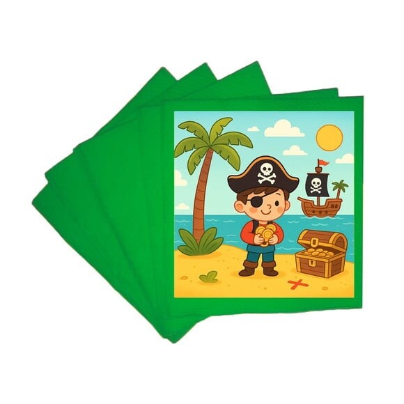Guardanapo de Papel Personalizado Ilha Pirata