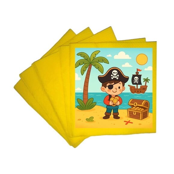 Guardanapo de Papel Personalizado Ilha Pirata
