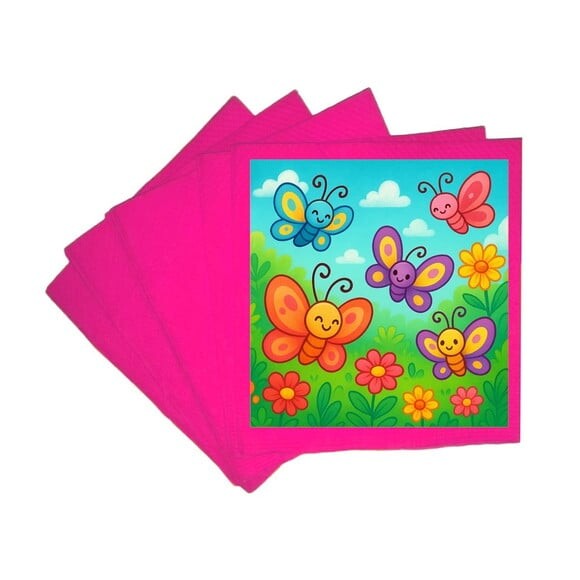 Guardanapo de Papel Personalizado Jardim das Borboletas
