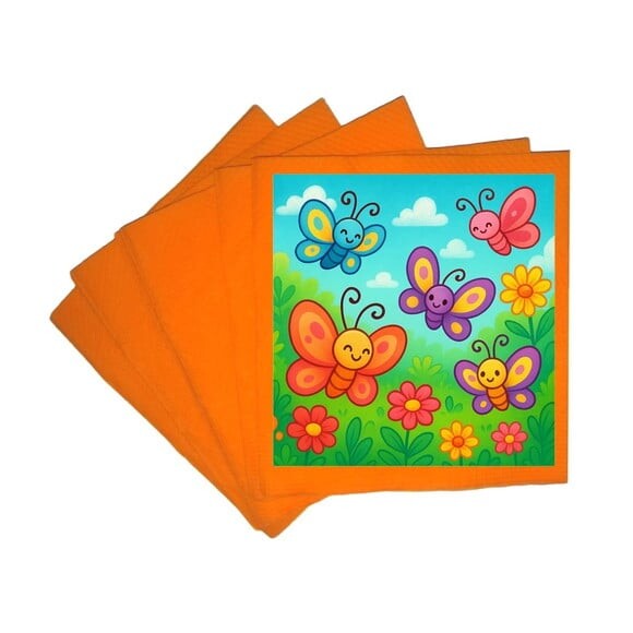 Guardanapo de Papel Personalizado Jardim das Borboletas