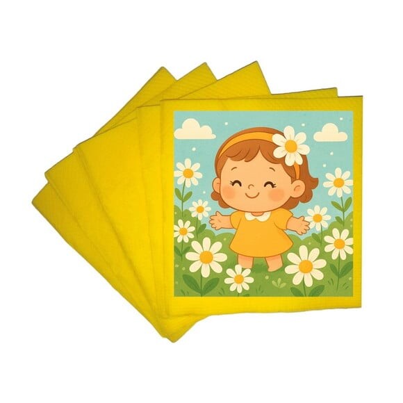 Guardanapo de Papel Personalizado Jardim das Margaridas