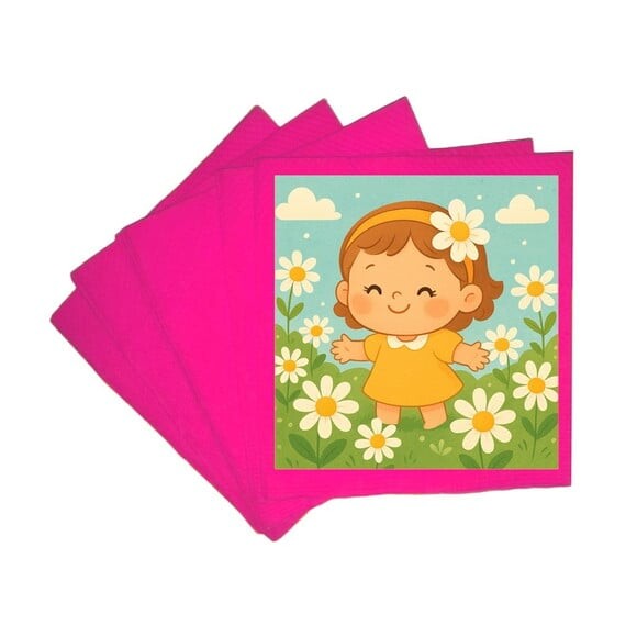 Guardanapo de Papel Personalizado Jardim das Margaridas