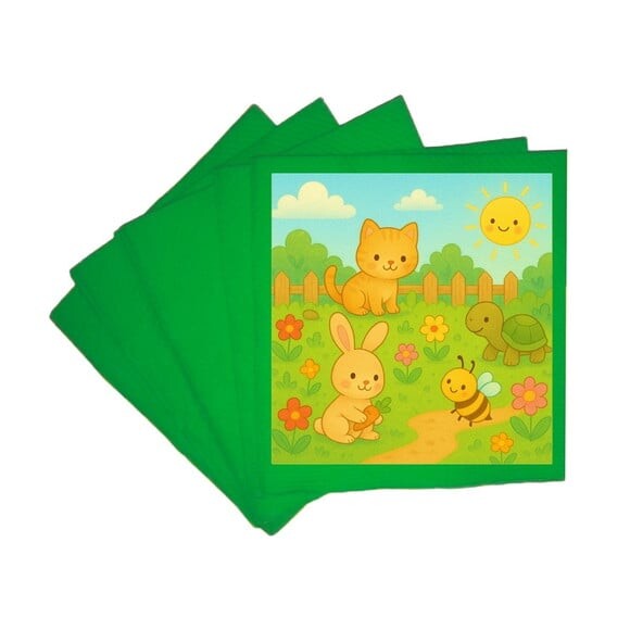 Guardanapo de Papel Personalizado Jardim dos Bichinhos