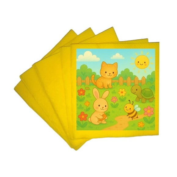 Guardanapo de Papel Personalizado Jardim dos Bichinhos