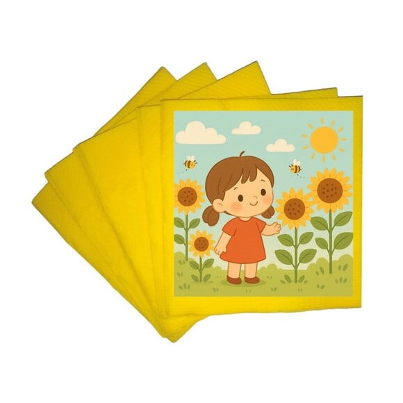 Guardanapo de Papel Personalizado Jardim dos Girassóis