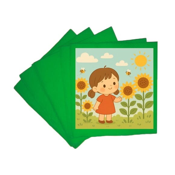 Guardanapo de Papel Personalizado Jardim dos Girassóis