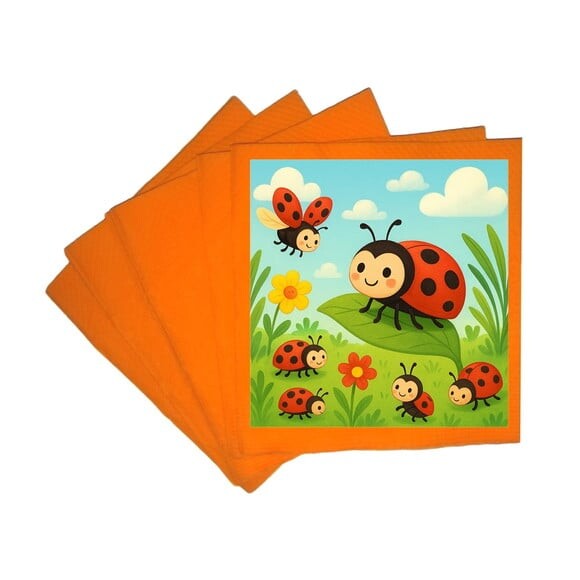 Guardanapo de Papel Personalizado Joaninhas