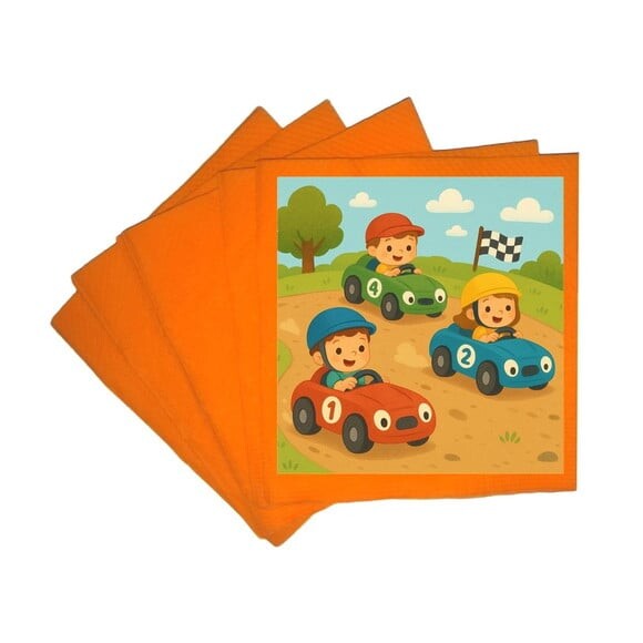Guardanapo de Papel Personalizado Kart Infantil