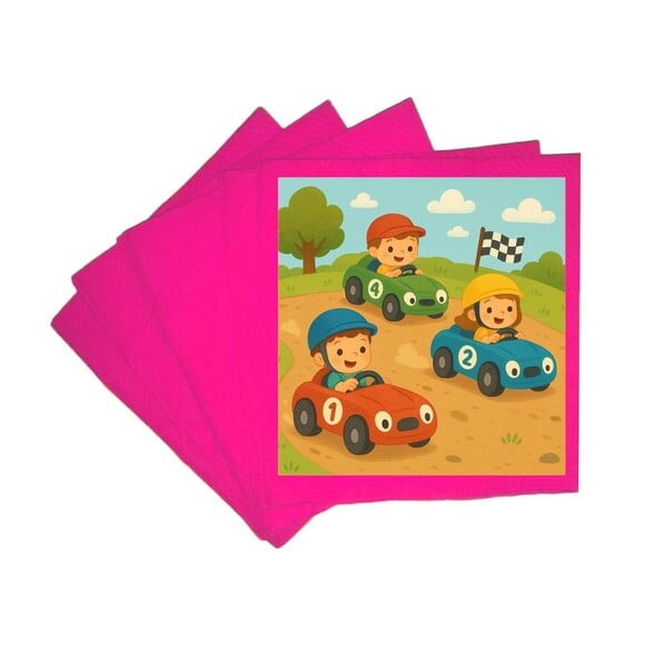 Guardanapo de Papel Personalizado Kart Infantil