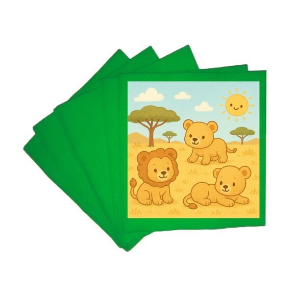 Guardanapo de Papel Personalizado Leãozinhos